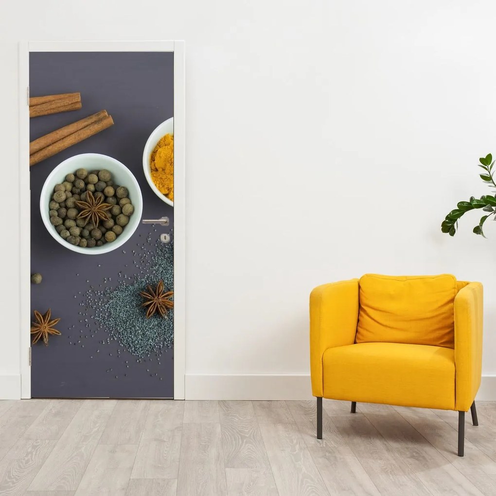 Fotótapéta ajtóra - Fűszerek (95x205cm)