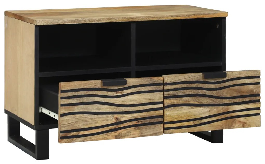 TV Szekrény - 70x33.5x46 cm, Tömör Mangóból