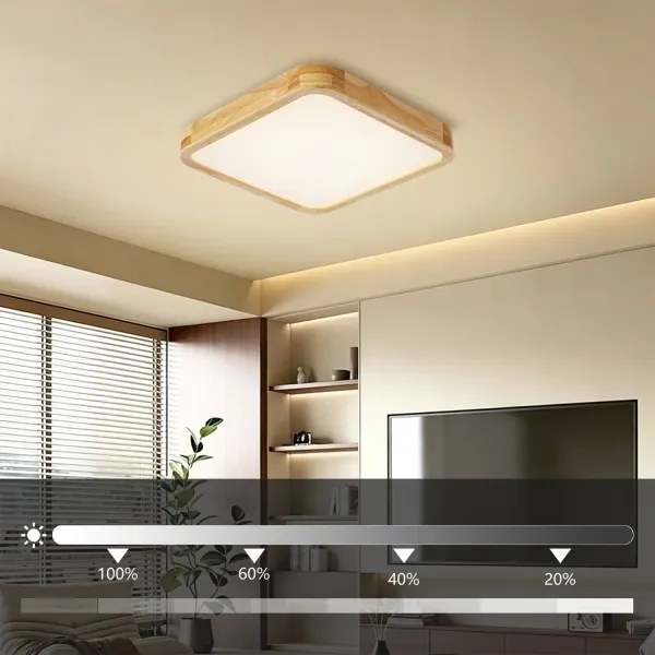Brilagi - dimmelhető LED lámpa WOODLINE SQUARE LED/48W/230V tölgy 40x40 cm + távirányító