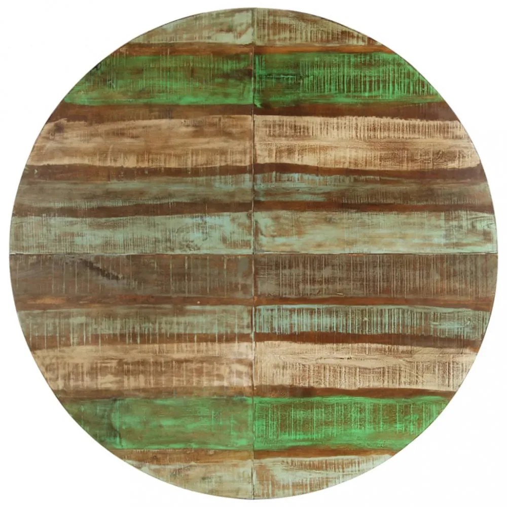 tömör újrahasznosított fa étkezőasztal 150 x 75 cm