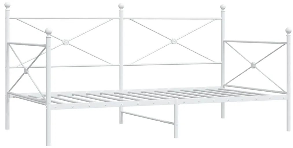 kanapéágy matrac nélkül fehér 100x190 cm acél