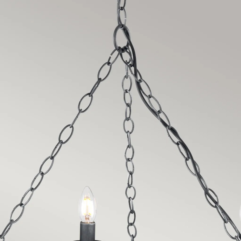 Elstead Lighting SAXON SAX8-BLK-SIL Csillár 8x60W/E14