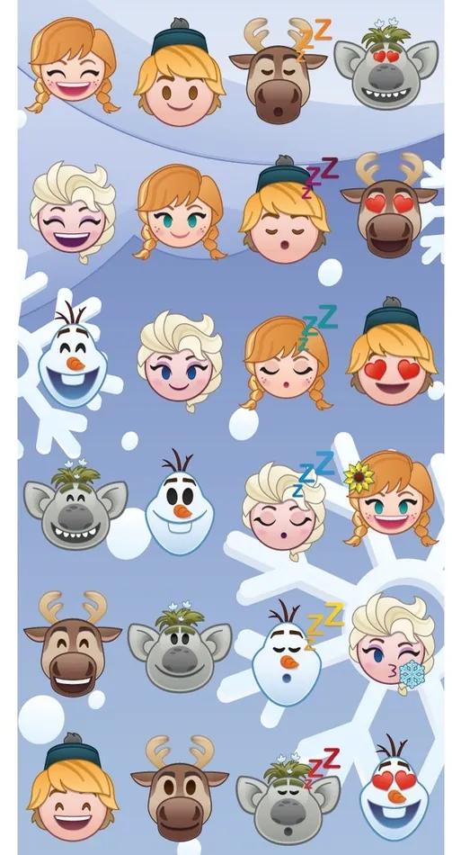 Emoji Jégvarázs Frozen törölköző, 70 x 140 cm