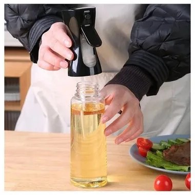 Olaj- és ecetporlasztó, 200 ml, fekete