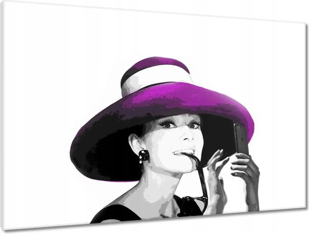 Vászonkép 90x60 Audrey Hepburn szelfi