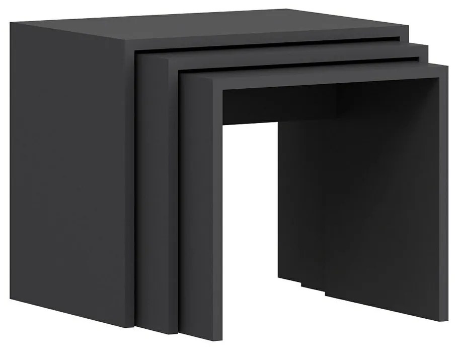 Alya Anthracite kisasztal, 3 db