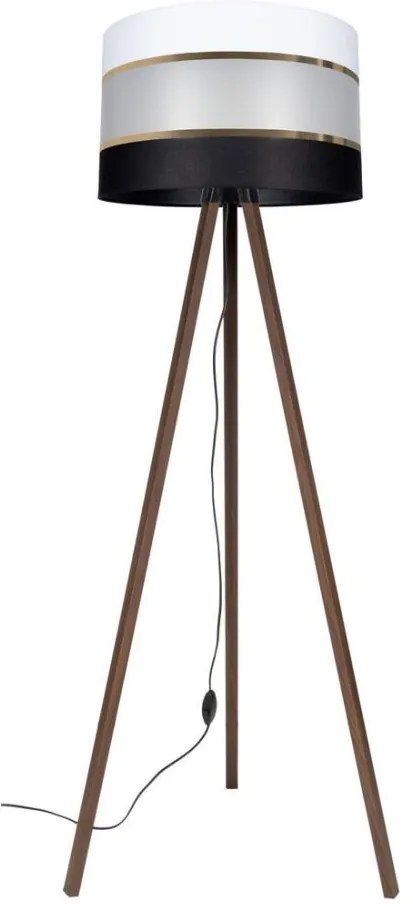 Állólámpa CORAL 1xE27/60W/230V barna/fekete/fehér/arany