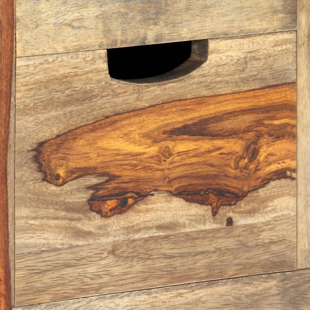 szürke tömör kelet-indiai rózsafa tálalószekrény 100x30x50 cm
