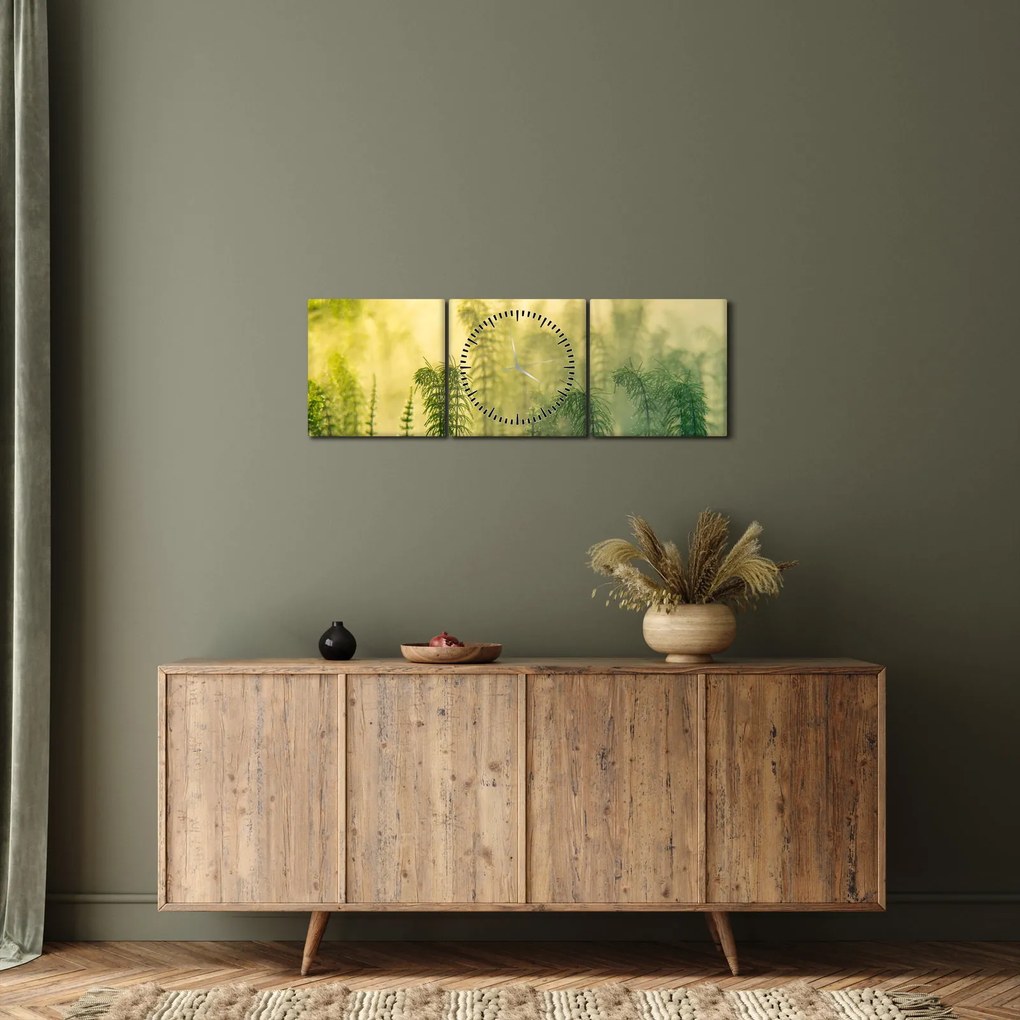 Kép - Részlet a tavaszi ködös természetből (órával) (90x30 cm)