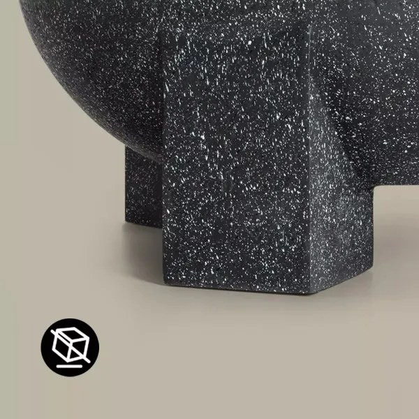 Hordozható tűzrakóhely rácssal 74x30 cm fekete/sötét gránit