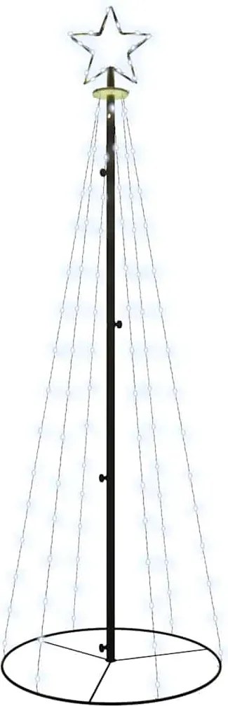 vidaXL kúp alakú karácsonyfa 108 hideg fehér LED-del 70 x 180 cm