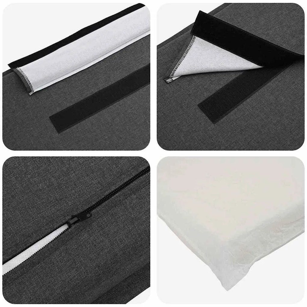 Kárpitozott fejtámla Természetes és sötétszürke 90 cm