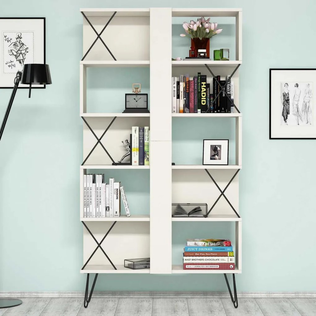 Extra könyvespolc, krém, 90 cm
