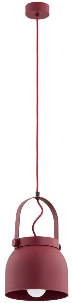 Argon 8282 - Csillár zsinóron LOGAN 1xE27/15W/230V á. 20 cm piros