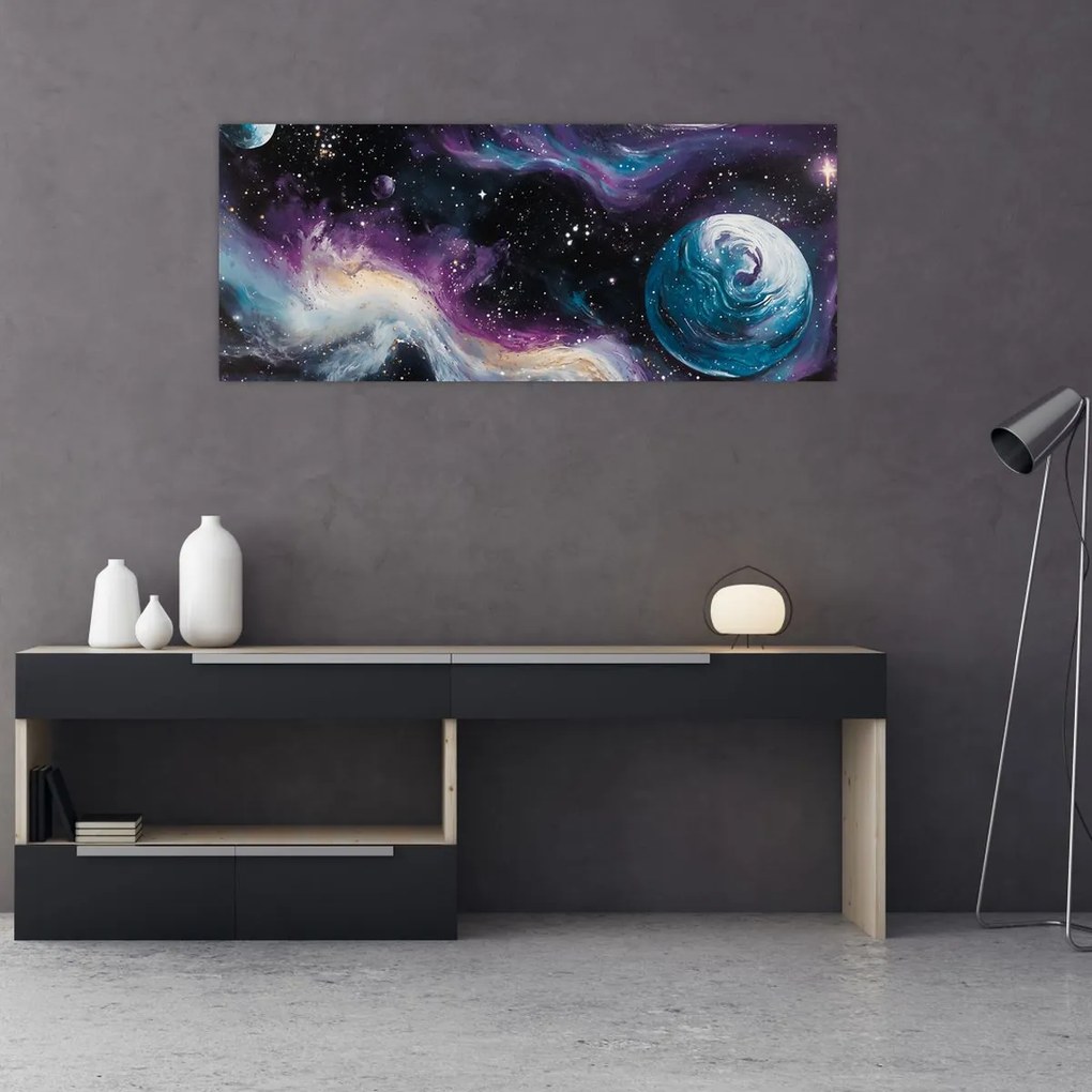 Kép - Festett univerzum (120x50 cm)