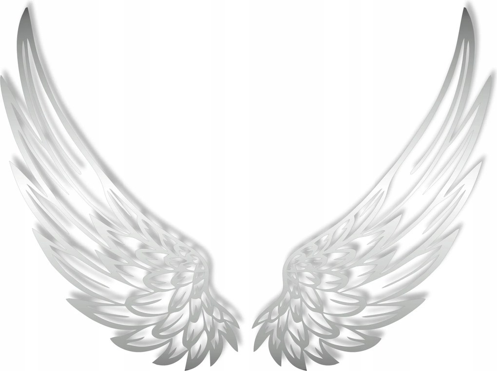 Ezüst Szárnyak 80cm x 65cm Mdf 6m fali dekoráció Áttört fal