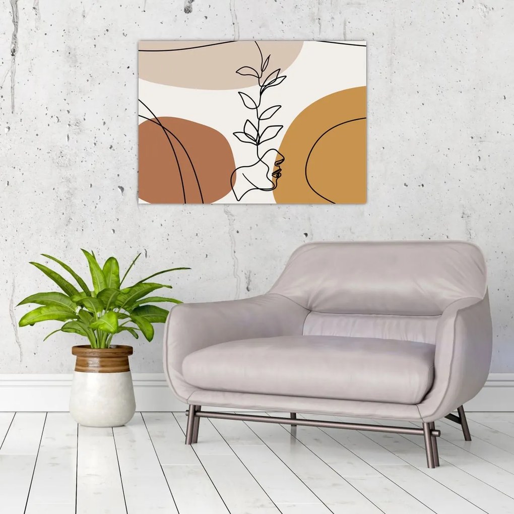 Üveg kép - Boho formák (70x50 cm)