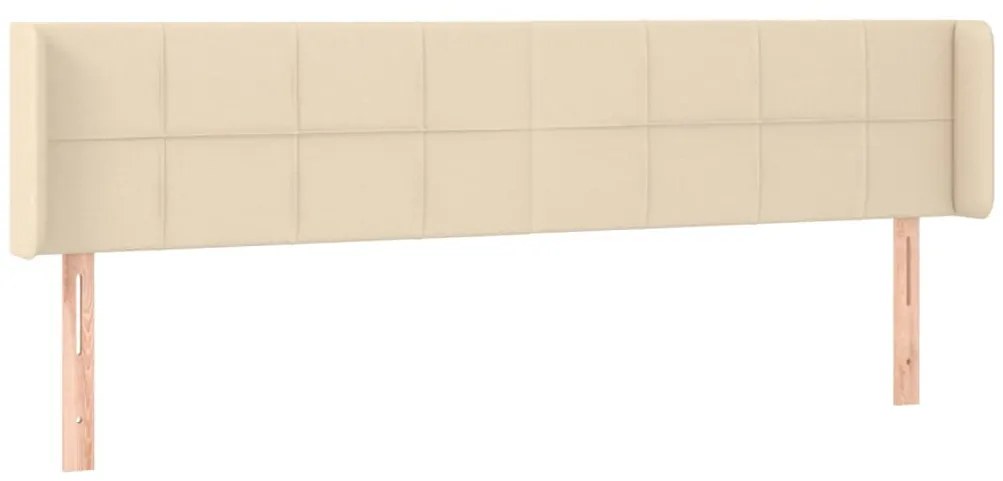 krémszínű szövet fejtámla 203x16x78/88 cm