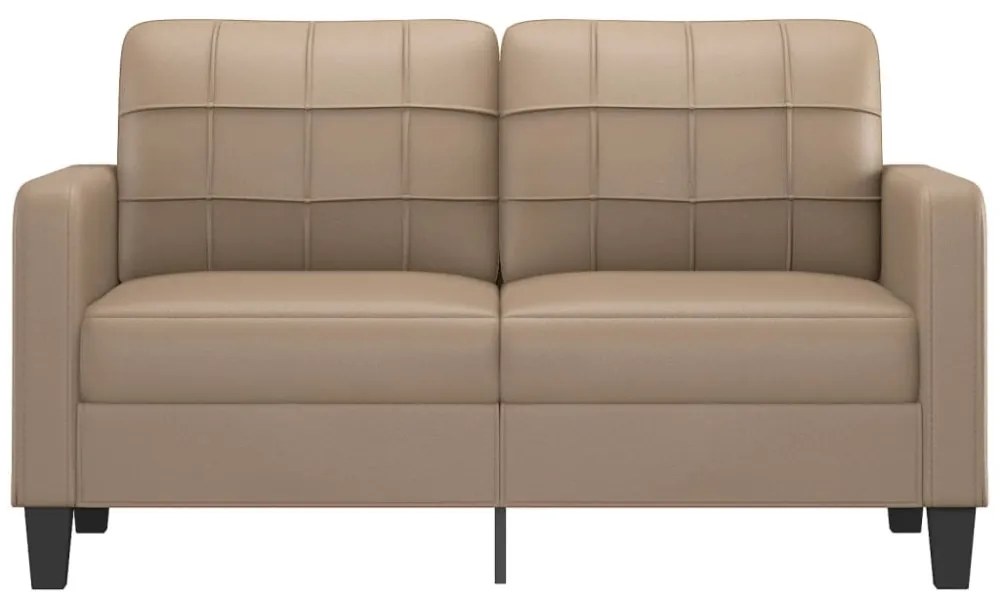 2 személyes cappuccino színű műbőr kanapé 140 cm