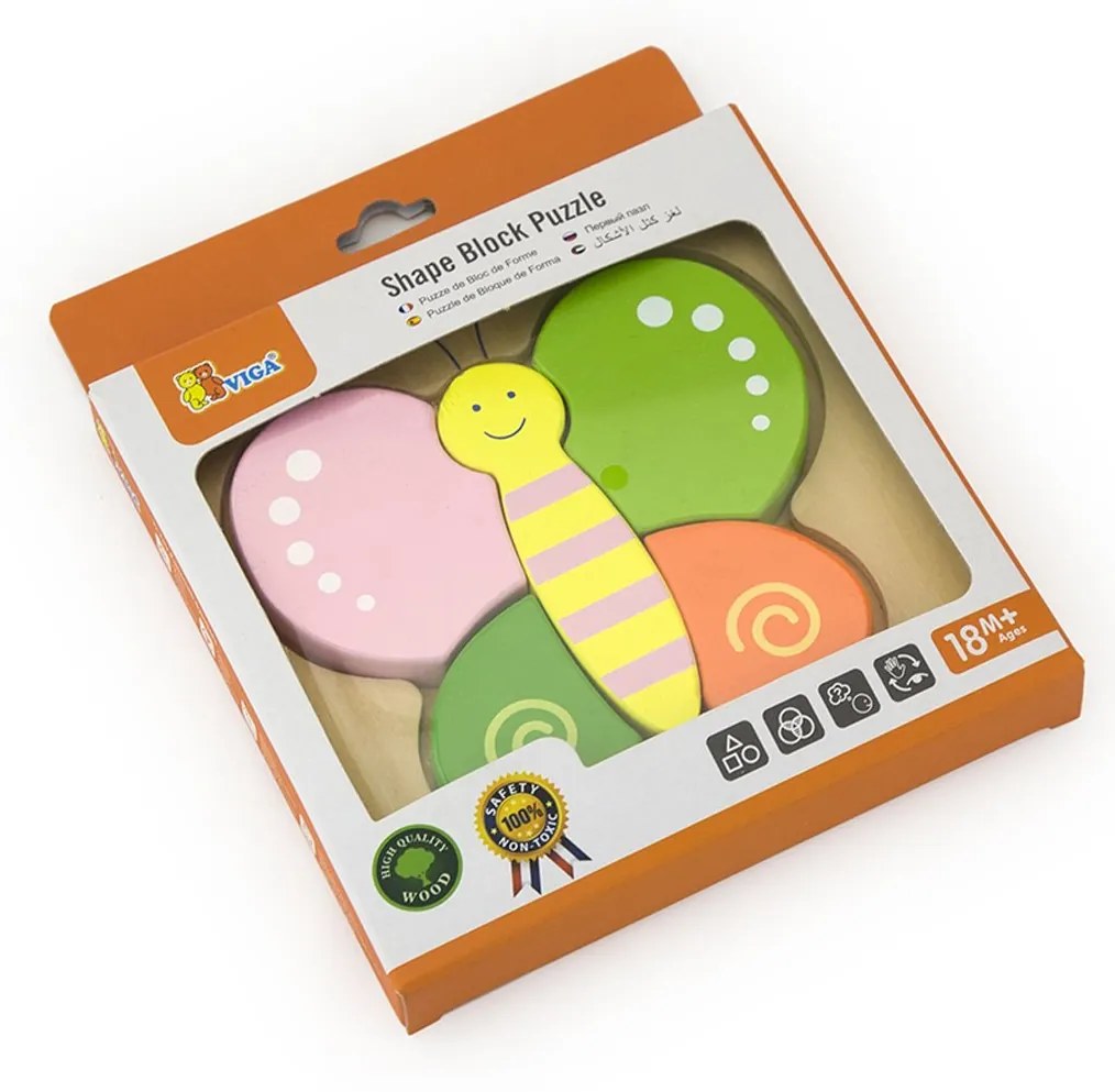 Fa képes kirakó puzzle Viga Pillangó