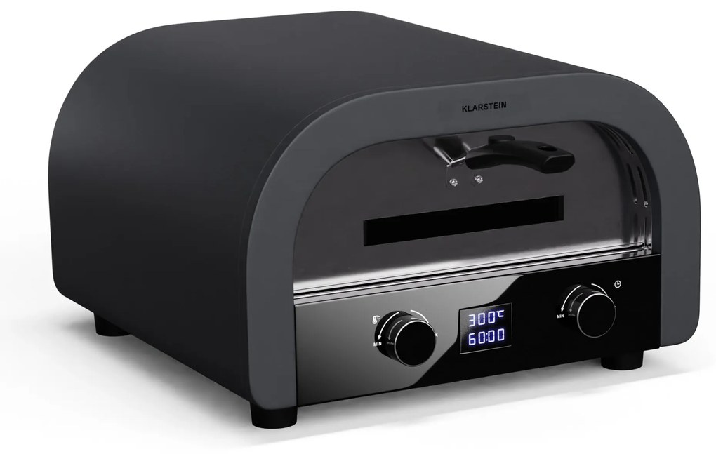 Klarstein FornoVetro pizzasütő kültéri használatra, Kettős fűtőelemek, 2200 W, 500 °C, Cool Touch