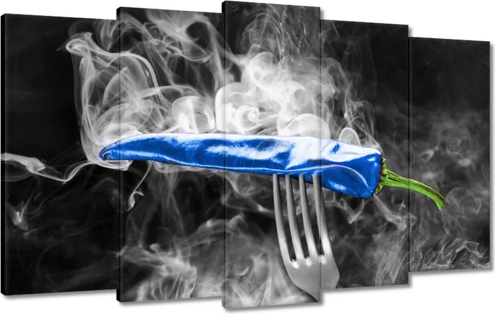 Vászonkép 100x60 A paprika kék ereje