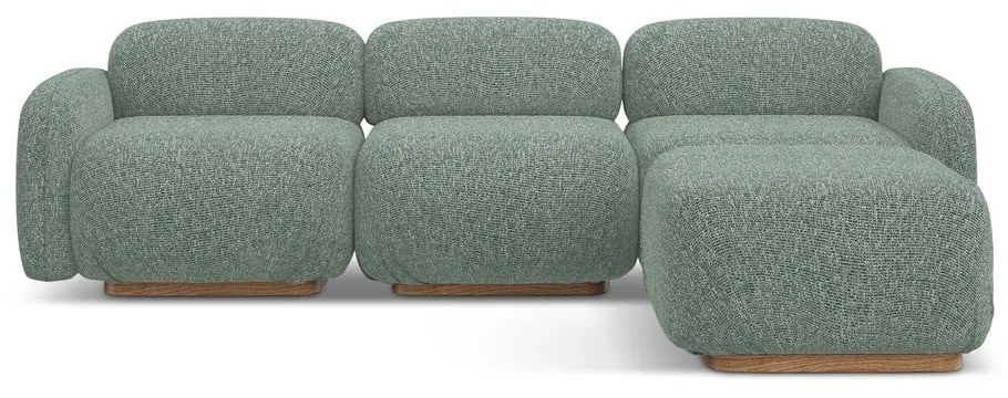 Világoszöld moduláris sarokkanapé (variálható sarok) Ailani – Makamii