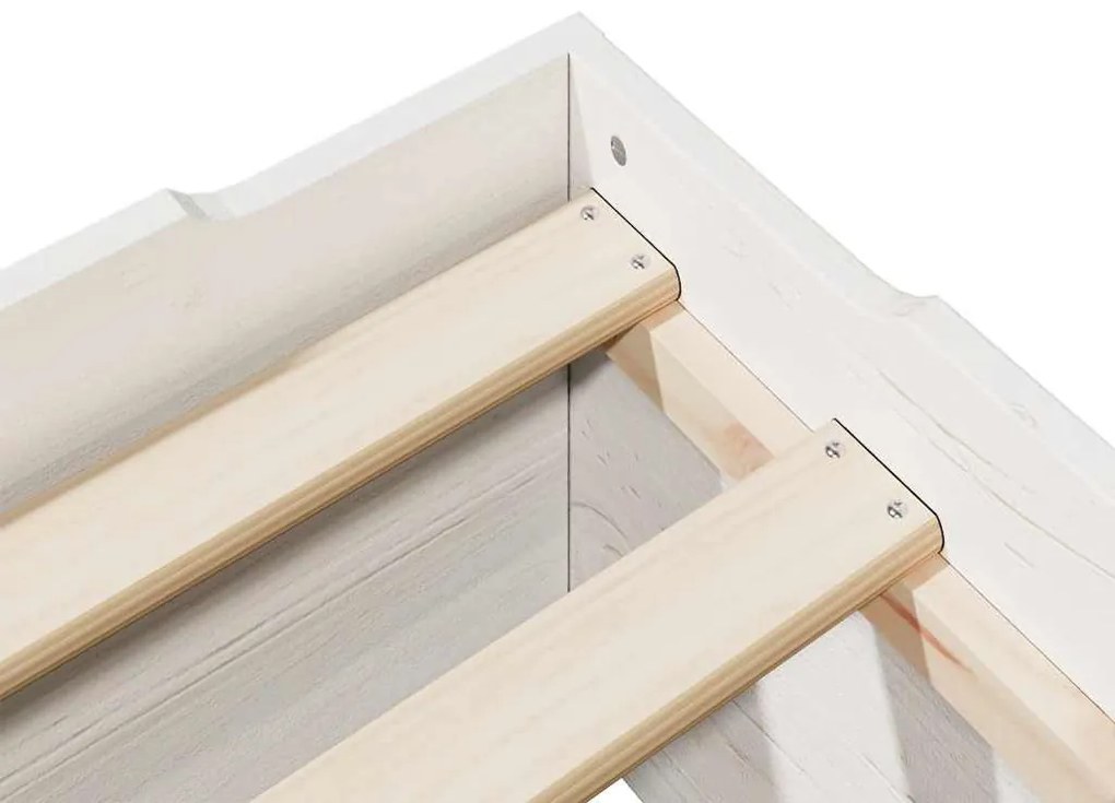 vidaXL ágy matrac nélkül rakásolható fehér 90x190 cm tömör fa