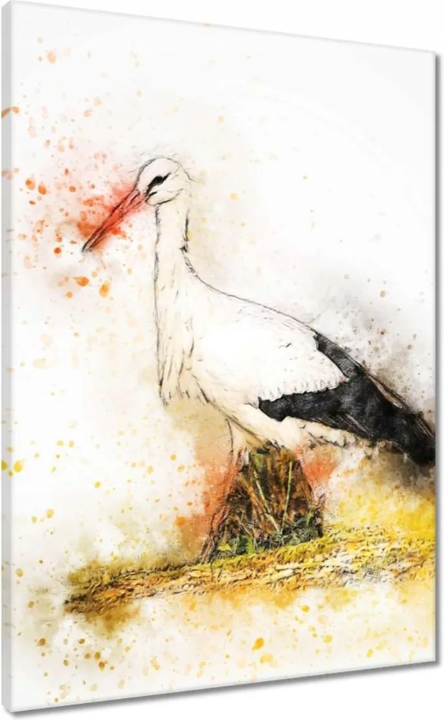 Vászonkép 50x70 Gólya