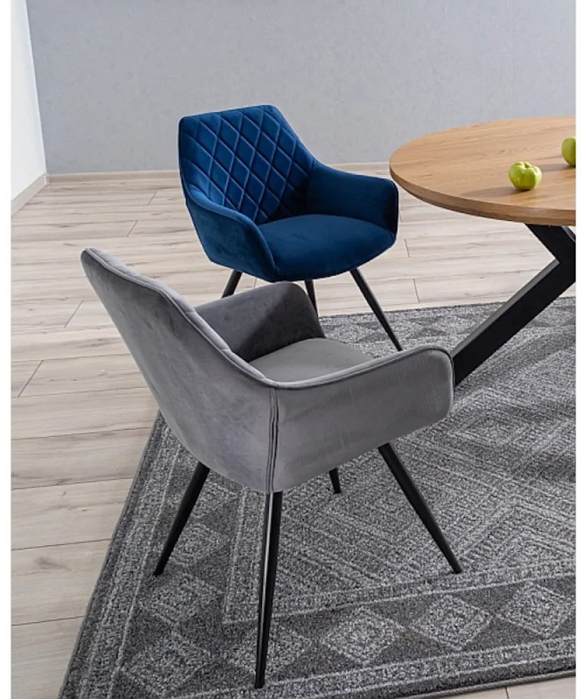 Linea Velvet karosszék szürke