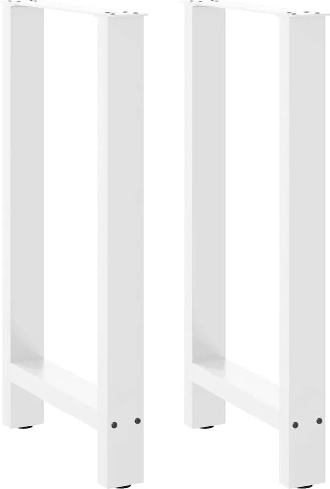 vidaXL 2 db fehér bárasztal láb 50x(90-91) cm acél