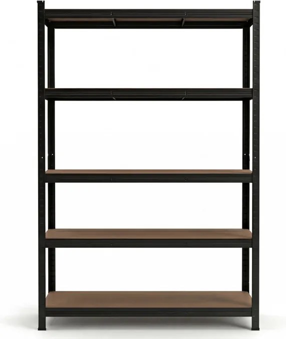 Regál, kov, černá, AUR-G2120 BK