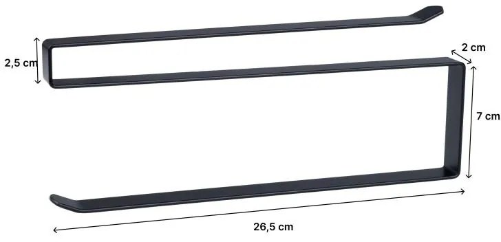 Erga Passo, konyhai papírtörlő tartó 26,5 cm, matt fekete, ERG-YKA-CH.PASSO