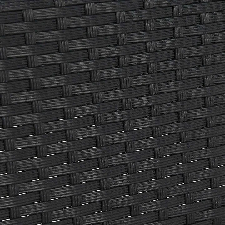 Juskys Yoro kerek rattan asztal Ø60 cm - fekete