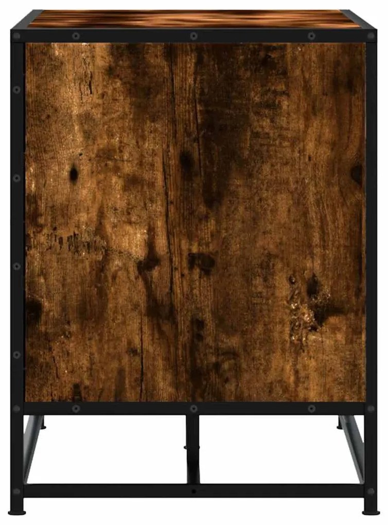 cipőpad füstölt tölgy 100x40x53,5 cm fából és fémből készült