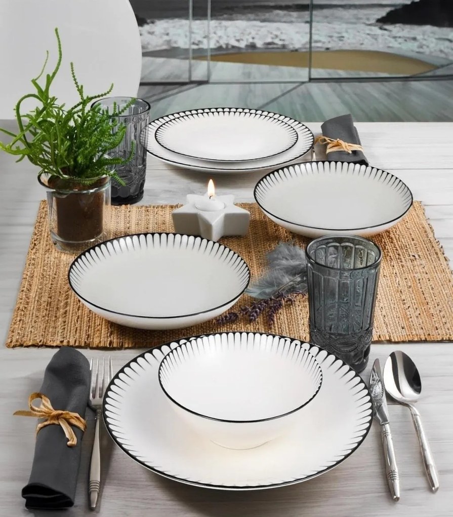 24 részes porcelán étkészlet