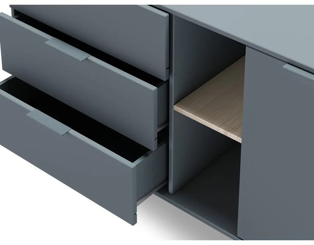 Szürkészöld komód 165x80x40 cm Pisco – Marckeric