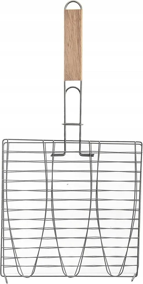 Grillrács Hal Grill Kosár Grill Zárható Fém Fogantyú Nagy