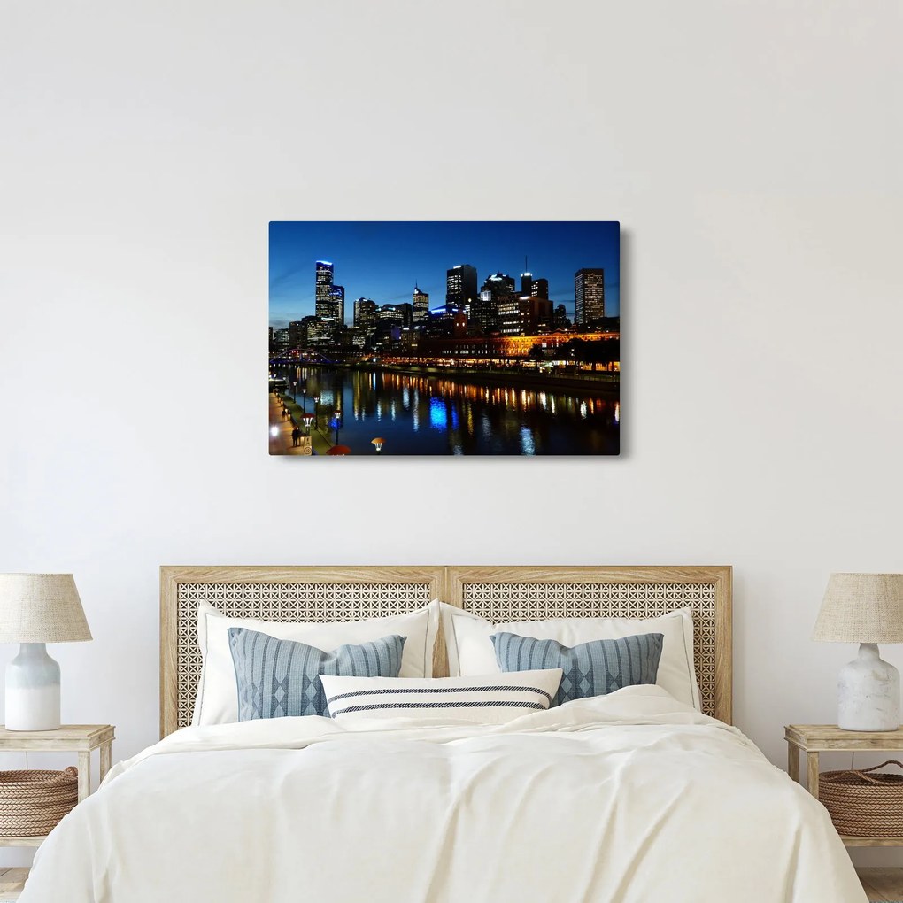 Vászonkép - Éjszaka Melbourne-ben (90x60 cm)