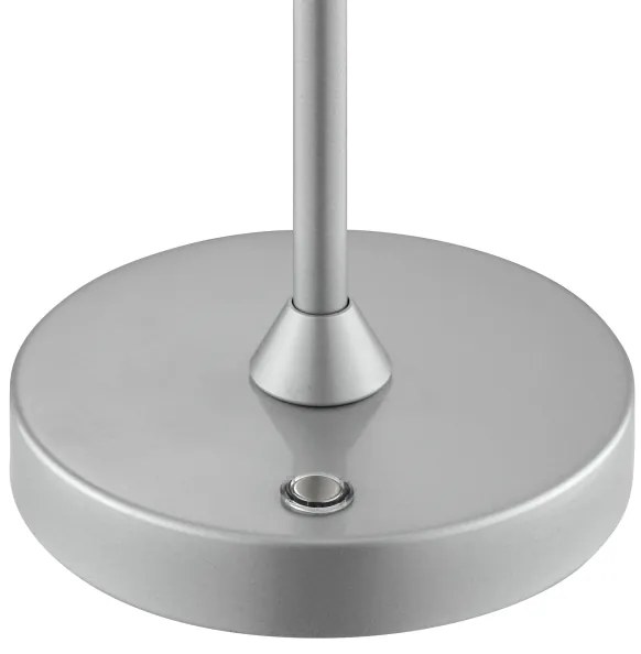 Brilliant - dimmelhető, újratölthető érintős asztali lámpa ELORA LED/2,5W/5V 2700K IP44 ezüst