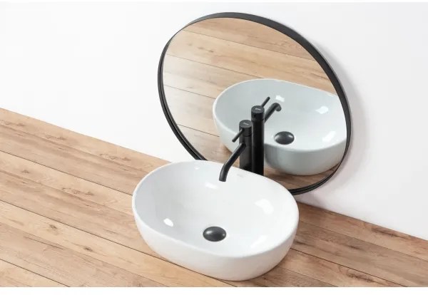 REA-U0416 - AMELIA pult fölé helyezhető mosdó 34,5x48 cm kerámia/fényes fehér