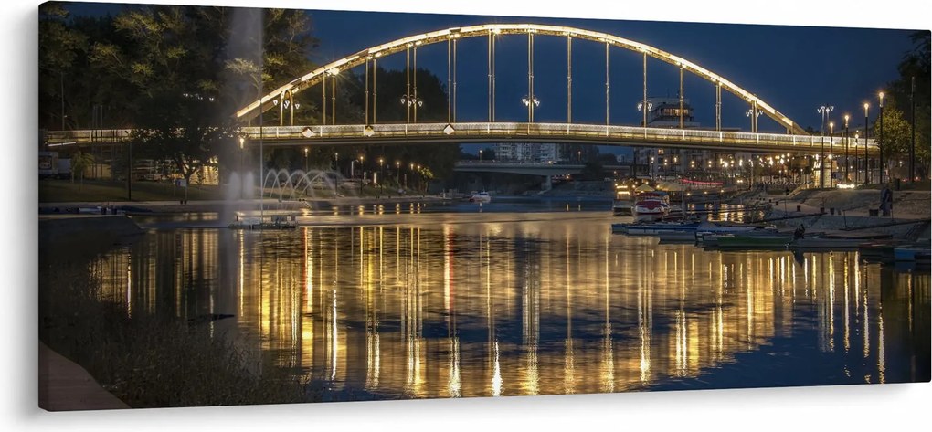 Egy híd képe szökőkúttal (120x50 cm)