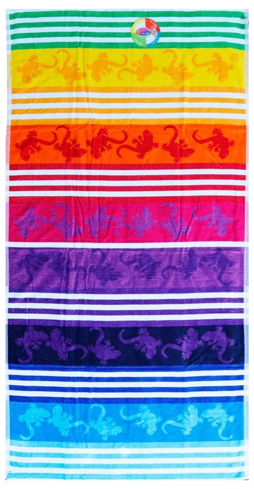 Crazy Gekko színes strandtörölköző