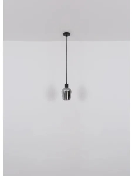 Globo 15627 - Csillár zsinóron RYAN 1xE27/40W/230V átm. 13,5 cm fekete