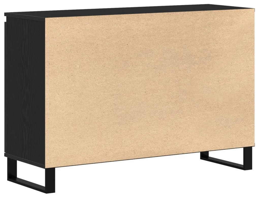 Fekete tölgyfából készült oldalszekrény 104x35x70 cm Mérnöki fa