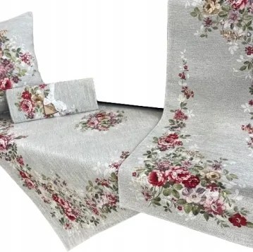 Asztalterítő Rózsa 40x100 cm Chenille 0,4x1 m elegáns teríték