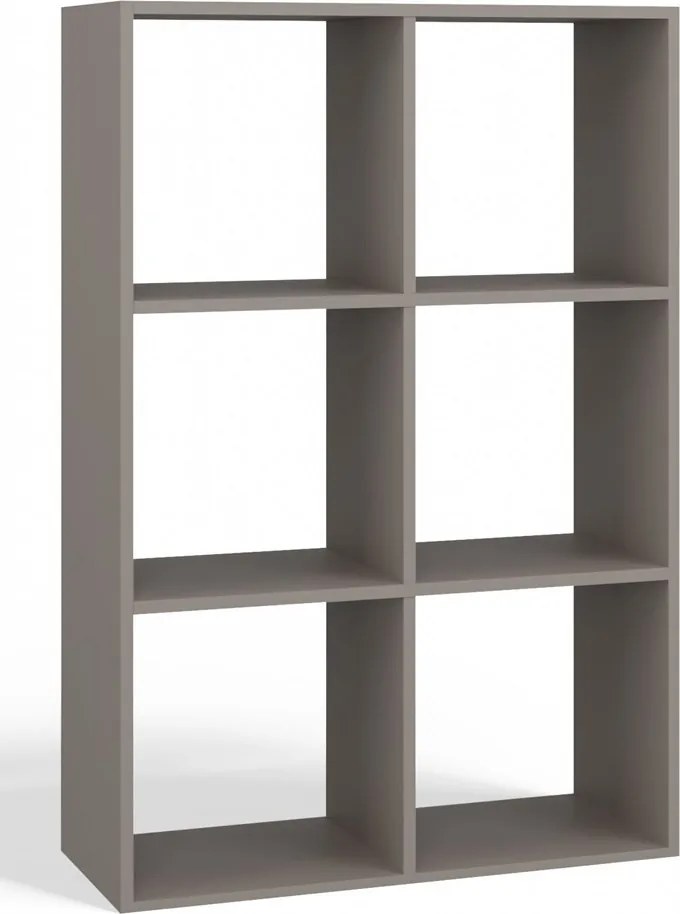Malax 2x3 polc, 110x75x30 cm, agyag színű