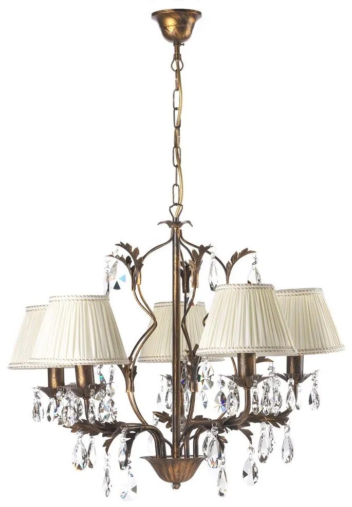 ONLI - Csillár láncon KAREN 5xE14/6W/230V bronz 4669/5B