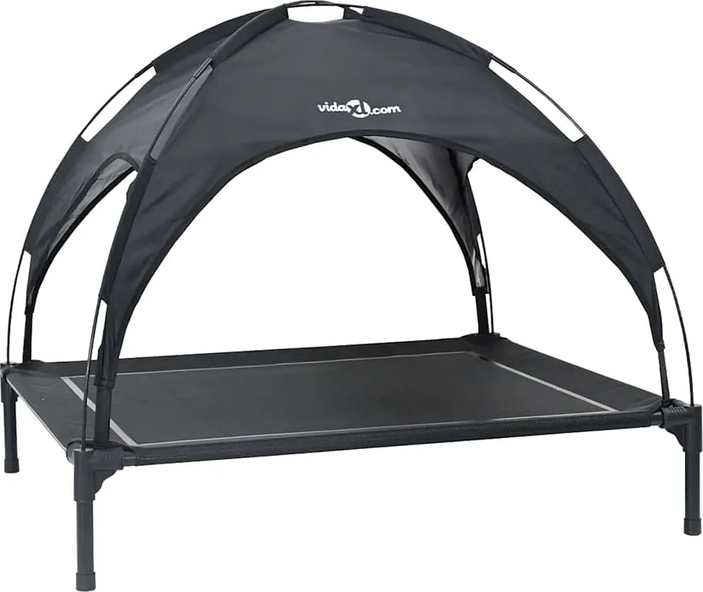 vidaXL Kutyafekhely Fekete 104 x 86 x 84,5 cm Acél