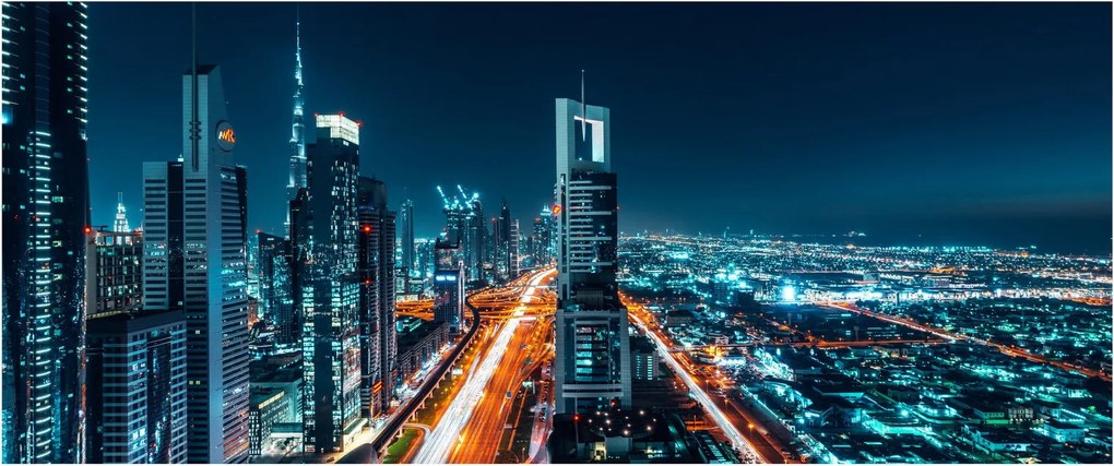 Kép - Dubai éjszaka (120x50 cm)